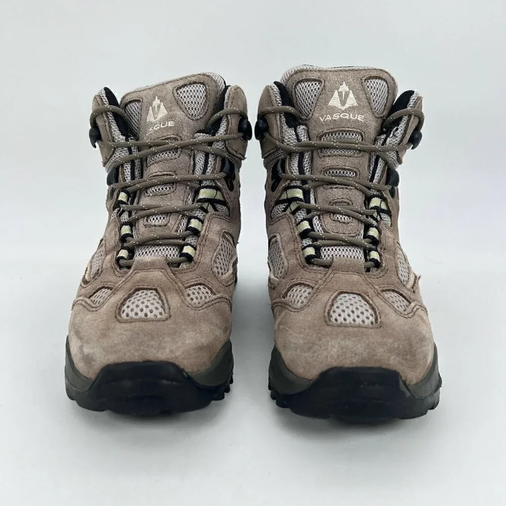 Vasque Breeze Gray Tan Youth Waterproof Suede Hiking Boots Trail 7201 Size 3